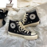 尗卡帆布鞋女鞋2020年新款高帮ulzzang学生韩版百搭ins板鞋子潮鞋