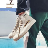 尗卡高帮鞋男士港风帆布鞋潮流百搭板鞋韩版ins超火的鞋子休闲鞋