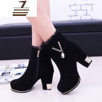 尗卡单鞋马丁靴子女短靴女士高跟鞋女鞋子2020新款百搭粗跟皮鞋女士靴子