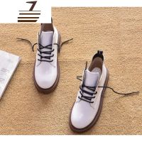 尗卡2020新款平跟短靴单靴马丁靴短筒雪地靴漆皮厚底鞋踝靴女靴子女士靴子