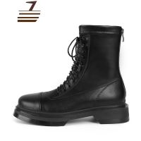 尗卡港味马丁靴女英伦风新款百搭厚底鞋款机车加绒筒短靴子女士靴子