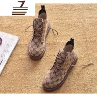 尗卡2020新款平跟短靴单靴平底马丁靴厚底鞋雪地靴短筒踝靴女靴子女士靴子