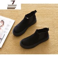 尗卡2020新款平跟短靴平底单靴马丁靴厚底鞋短筒雪地靴踝靴女靴子