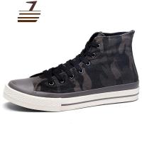 尗卡2020新款男士高帮帆布鞋男鞋韩版潮流百搭迷彩休闲