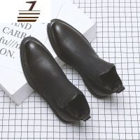 尗卡黑色韩版马丁靴男短靴男靴子英伦高帮鞋透气男士皮靴切尔西靴