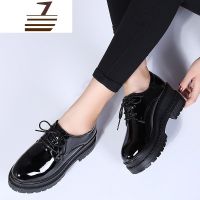 尗卡2020新款黑色英伦风单鞋款小皮鞋女潮百搭厚底松糕女鞋