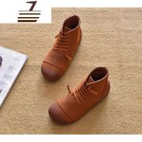 尗卡2020新款平跟短靴单靴平底马丁靴短筒雪地靴及踝靴女靴子潮鞋