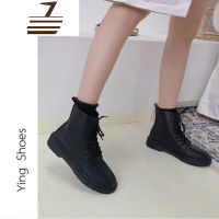 尗卡机车马丁靴女2020新款短靴英伦风平底学生复古韩版百搭女靴子