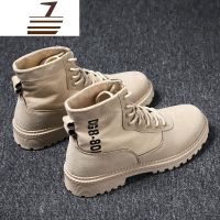 尗卡男士马丁靴男2020短靴中帮男靴雪地靴子男透气高帮工装男鞋子
