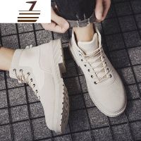 尗卡男鞋马丁靴高帮鞋英伦风男士沙漠靴工装靴中帮靴子男潮鞋