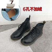 尗卡真皮马丁靴女ins潮新款百搭网红英伦风黑色机车短靴子