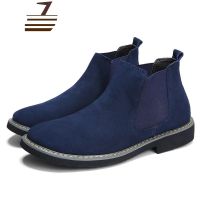 尗卡马丁靴男靴子透气真皮反绒沙漠靴切尔西靴男士雪地短靴高帮鞋