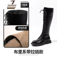尗卡马丁靴女鞋英伦风新款百搭瘦瘦长靴帅气加绒女靴子