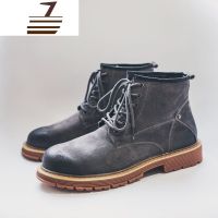 尗卡马丁靴男潮百搭英伦短靴男士高帮鞋复古中帮雪地工装靴子男