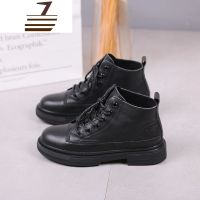 尗卡2020新款真皮英伦风高帮鞋休闲短靴厚底马丁靴女单靴女士靴子