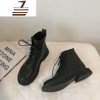 尗卡复古马丁靴女英伦风2020网红ulzzang侧拉链机车靴休闲短筒靴女士靴子