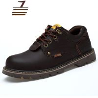 尗卡新款工装鞋男低帮男士户外大头鞋英伦真皮马丁靴韩版休闲皮休闲鞋