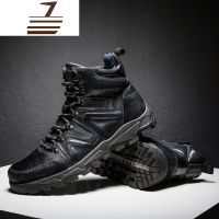 尗卡马丁靴男头层牛皮面慢跑鞋旅游鞋高帮鞋潮流中帮运动鞋真皮靴