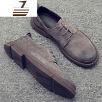 尗卡男鞋新款潮流战术马丁靴男低帮英伦风真皮百搭潮牌工装鞋休闲鞋