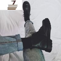 尗卡英伦情侣款厚底马丁靴网红英伦机车雪地靴ins工装高帮港风潮男鞋男士高帮鞋