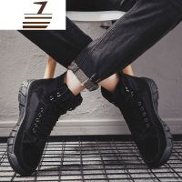 尗卡马丁靴新款男鞋子英伦风复古靴子韩版百搭高帮工装靴