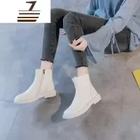 尗卡马丁靴女英伦风短靴单靴2020新款款百搭白镂空平底靴子女士靴子