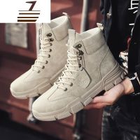 尗卡马丁靴男英伦风男士高帮皮靴保暖工装靴子潮鞋雪地加绒棉鞋