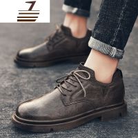 尗卡2020新款韩版潮流百搭商务休闲皮鞋子男士英伦风高帮马丁靴子