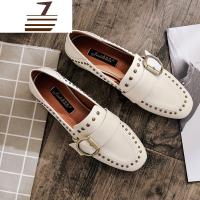 尗卡单鞋女2020新款百搭早仙气中粗跟英伦风女鞋鞋小皮鞋