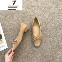 尗卡单鞋女平底2020新款晚晚鞋仙女低跟复古奶奶鞋温柔红色软皮鞋