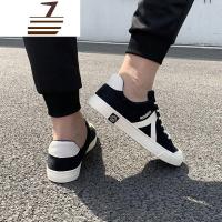 尗卡帆布鞋男士2020平底百搭板鞋韩版休闲运动鞋黑色球鞋男鞋