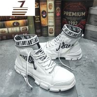 尗卡潮男马丁靴男高帮小白鞋百搭潮鞋英伦短靴韩版潮流厚底中邦男靴子