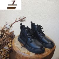 尗卡马丁靴女英伦风小短靴2020新款百搭单靴ins潮网红靴子黑色女士靴子