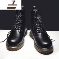 尗卡马丁靴男高帮英伦风韩版潮流百搭工装靴潮靴子棉鞋黑色男靴