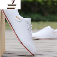 尗卡休闲小皮鞋男系带青年休闲鞋韩版潮流男鞋子透气平底白色板鞋