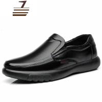 尗卡男鞋皮鞋男中年商务休闲皮鞋软皮软底防滑真皮透气爸爸鞋休闲鞋