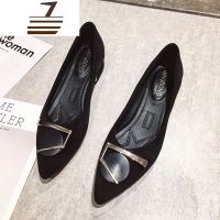 尗卡网红尖头单鞋2020款百搭淑女风温柔粗跟高跟鞋仙气中跟女鞋