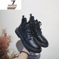尗卡马丁靴女英伦风小短靴2020新款百搭单靴ins潮网红靴子黑色女士靴子