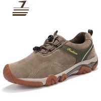 尗卡登山越野男士户外休闲鞋中年登山鞋真皮旅游牛筋底男鞋运动鞋子