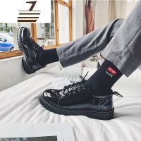 尗卡小皮鞋男韩版潮流青少年鞋子男学生英伦百搭休闲黑色大头皮鞋休闲鞋