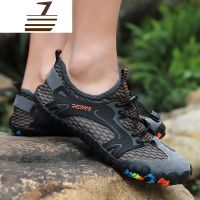尗卡男士户外休闲鞋45透气薄款溯溪网面登山鞋46软底轻便大码男鞋