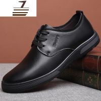 尗卡加肥加宽大号软底舒适男鞋真皮单鞋男士商务休闲加大码皮鞋男休闲鞋