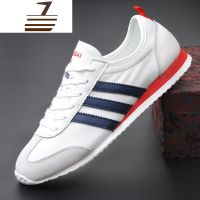 尗卡新款男鞋潮流韩版系带小白鞋运动休闲鞋情侣跑步鞋舒适轻便鞋