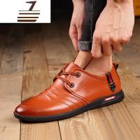 尗卡新款四季男士商务休闲手工皮鞋耐磨防滑百搭鞋轮胎底工作皮鞋休闲鞋