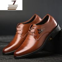 尗卡新款男鞋男士商务正装皮鞋男韩版棕色透气休闲婚纱摄影潮鞋子休闲鞋