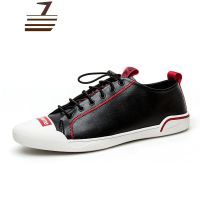 尗卡欧洲站男士休闲真皮板鞋街头潮流小白鞋时尚百搭韩版懒人运动男鞋