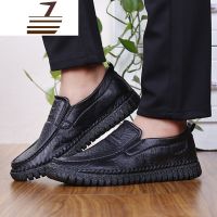 尗卡英伦商务休闲男鞋牛筋底防滑开车鞋特大码男单鞋454647休闲鞋