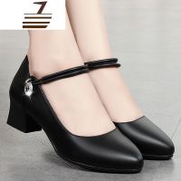 尗卡妈妈鞋真皮软底女舒适防滑中年女鞋酒店上班鞋中老年皮鞋广场舞鞋休闲鞋