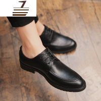 尗卡男士商务休闲皮鞋英伦潮流内增高婚礼正装男鞋韩版棕色配西装皮鞋休闲鞋