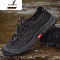 尗卡男鞋透气户外登山鞋男士运动网面休闲大头皮鞋真皮防滑工装鞋休闲鞋